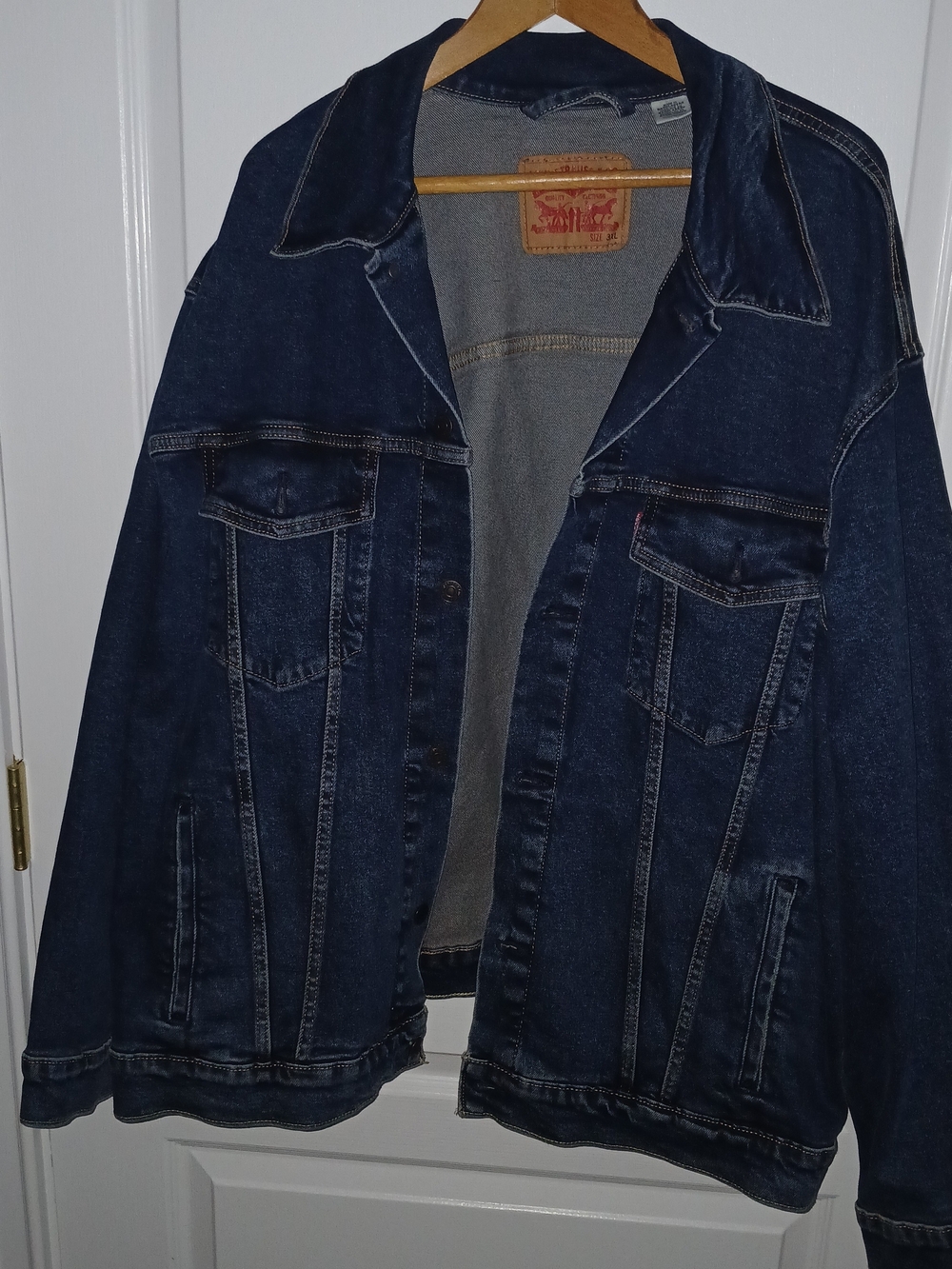 Levi's Men's Navy Blue Denim Shirt Jacket 3X